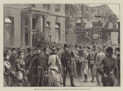 The Run on the Birkbeck Bank ، مباني Southampton ، Chancery Lane بواسطة وليام هيشام أوفرند