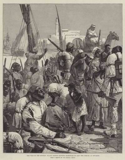 الحرب في السودان ، القوات السوداء تغادر مسواة للانضمام إلى القوات في سواكيم بواسطة وليام هيشام أوفرند