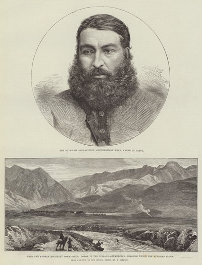 مع لجنة الحدود الأفغانية بواسطة William Heysham Overend