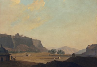 منظر بالقرب من فورت جواليور ، الهند ، ج 1783 بواسطة وليام هودجز