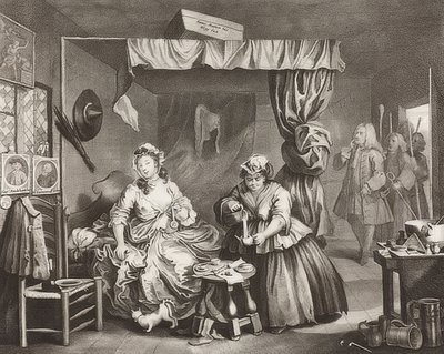 تقدم Harlot؟ S - طريق عاهرة ، الورقة 3: الاعتقال. 1732 بواسطة وليام هوغارث
