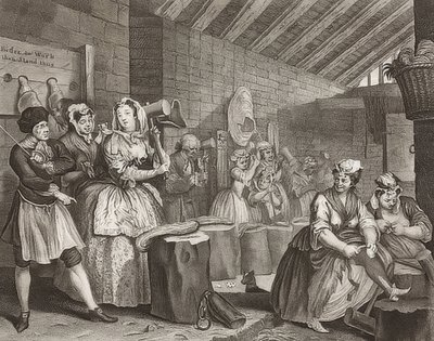 A Harlot؟ S Progress - The Way of a Whore، Sheet 4: Im Zuchthaus. 1732 بواسطة وليام هوغارث