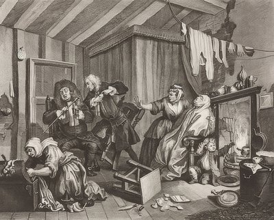 تقدم Harlot؟ S. الورقة 5: الموت. 1732 بواسطة وليام هوغارث