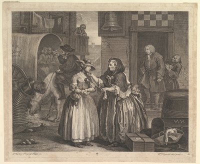 تقدم Harlots ، اللوحة 1 ، أبريل 1732. بواسطة وليام هوغارث