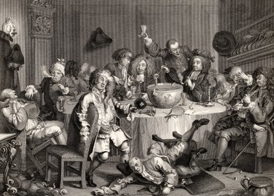 محادثة منتصف الليل الحديثة ، من "أعمال ويليام هوغارث" ، نُشرت عام 1833 بواسطة وليام هوغارث