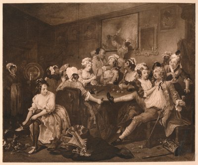 تقدم الخليع - 3: The Orgy ، 1733. بواسطة وليام هوغارث