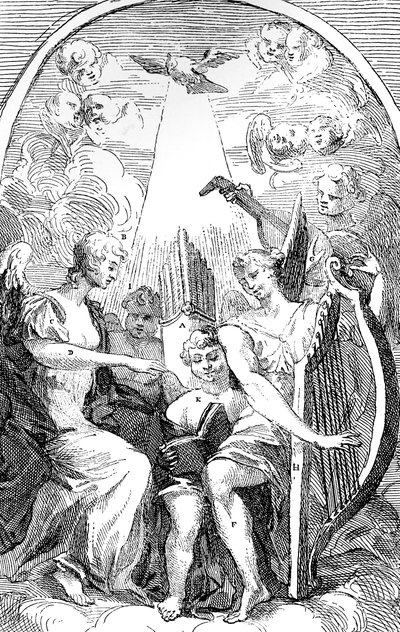 هجاء على قطعة المذبح بواسطة كينت في كنيسة سانت كليمنت ديانز ، وستمنستر ، 1725 بواسطة وليام هوغارث