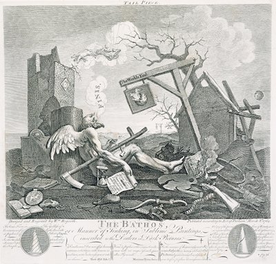 باثوس ، طريقة الغرق ، في لوحات سامية منقوشة للتجار في الصور المظلمة ، 1764 (النقش والحفر) بواسطة وليام هوغارث