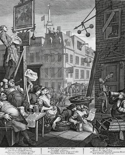 شارع البيرة ، لندن ، نقش ويليام هوغارث (1697-1764) ، المملكة المتحدة بواسطة وليام هوغارث
