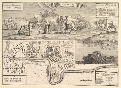 تشارلز الثاني عشر في Bender Aubry de La Mottrayes يسافر في جميع أنحاء أوروبا وآسيا وإلى ... ، 1723-24. بواسطة وليام هوغارث