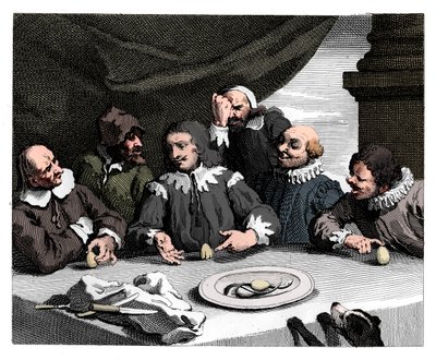 كولومبوس كسر البيضة ، 1753 ، 1833. بواسطة وليام هوغارث