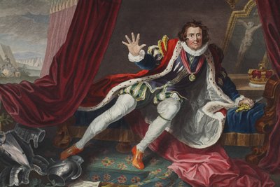 ديفيد مثل ريتشارد الثالث ، رسم توضيحي من "Hogarth Restored: The Whole Works of the William William Hogarth الشهير ، الذي نقشه توماس كوك" ، الحانة. 1812 (نقش يدوي) بواسطة وليام هوغارث