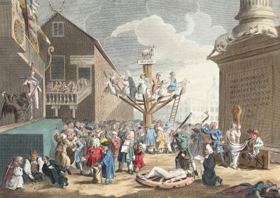 طبعة رمزية لبحر الجنوب ، رسم توضيحي من "Hogarth Restored: The Whole Works of the William Hogarth ، الذي أعاد توماس كوك نقشه" ، حانة. 1812 (نقش ملون يدويًا) بواسطة وليام هوغارث