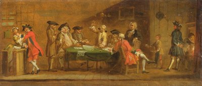 شخصيات في حانة أو مقهى ، 1720 بواسطة وليام هوغارث