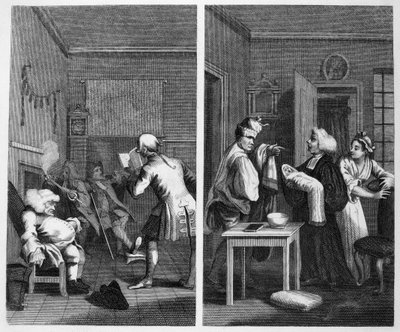 Frontispiece إلى تريسترام شاندي بواسطة وليام هوغارث