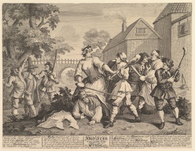 Hudibras مهزوم من قبل Trulla Twelve رسوم توضيحية كبيرة لصموئيل بتلر ... ، فبراير 1725-26. بواسطة وليام هوغارث