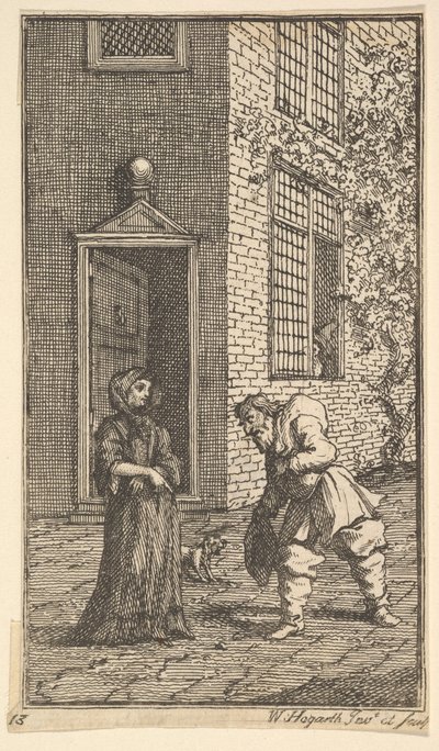 Hudibras Wooing Arow سبعة عشر رسمًا توضيحيًا صغيرًا لصموئيل بتلر Hudibras ... ، 1721-26. بواسطة وليام هوغارث