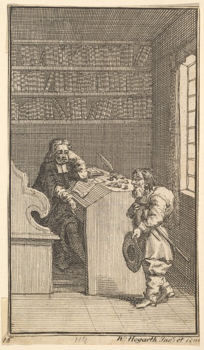 Hudibras والمحامي سبعة عشر الرسوم التوضيحية الصغيرة لصموئيل بتلر Hudibras ، لا ... ، 1721-26. بواسطة وليام هوغارث