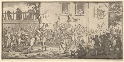 Hudibras و Skimmington سبعة عشر الرسوم التوضيحية الصغيرة لصموئيل بتلر Hudibra ... ، 1721-26. بواسطة وليام هوغارث