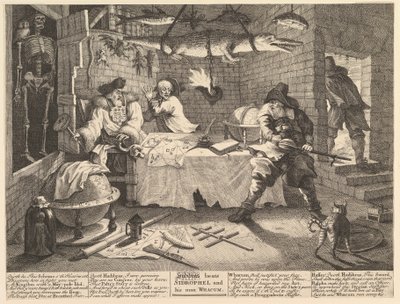 Hudibras يهزم Sidrophel ورجله Whacum Twelve Large Illustrations for Sa ...، February 1725-26. بواسطة وليام هوغارث