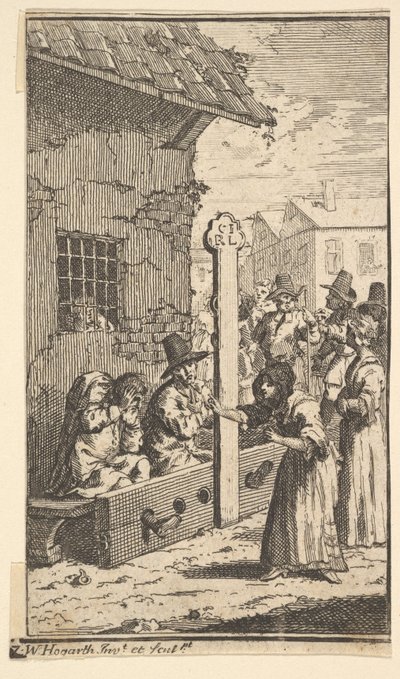 Hudibras في الضيقة سبعة عشر توضيحات صغيرة لصموئيل بتلر Hudibras ، رقم ... ، 1721-26. بواسطة وليام هوغارث