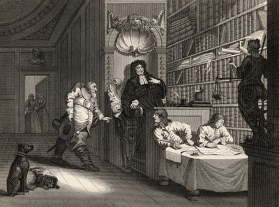 Hudibras مع المحامي ، من "Hudibras" بقلم صامويل بتلر (1612-80) الذي نقشه جورج بريسبيري ، من "أعمال ويليام هوغارث" ، نُشر عام 1833 بواسطة وليام هوغارث