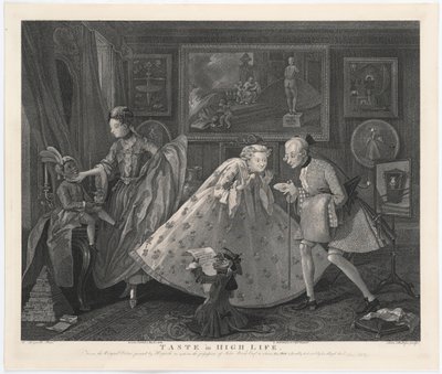 طعم في الحياة العالية ، محفور من قبل صموئيل فيليبس ، 1808 بواسطة وليام هوغارث