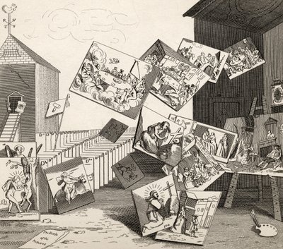 معركة الصور ، من "أعمال هوغارث" ، نُشرت عام 1833 بواسطة وليام هوغارث