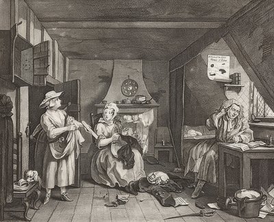الشاعر المنكوب. 1736-40 بواسطة وليام هوغارث