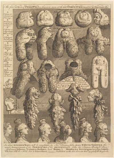أوامر Periwigs الخمسة ، 1761. بواسطة وليام هوغارث