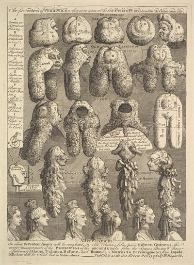 أوامر Periwigs الخمسة ، 1761. بواسطة وليام هوغارث