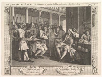 The Prustice Alderman من لندن ، The Idle One B قبل قبل مرحبا ... ، 30 سبتمبر 1747. بواسطة وليام هوغارث