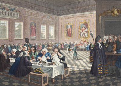 The Prustice Grown Rich المجتهد ، و شريف لندن ، اللوحة الثامنة من الصناعة و التباطؤ ، رسم توضيحي من "Hogarth Restored: The Works Works of the William Hogarth الشهير ، أعيد نقشه ب بواسطة وليام هوغارث