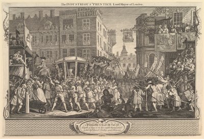 The Prustice Lord Mayoror Mayor of London: Industry and Idleness، plate ...، September 30، 1747. بواسطة وليام هوغارث