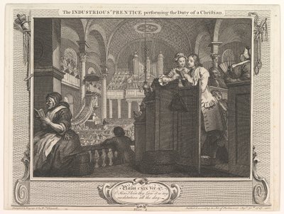 Prentice المجتهد أداء واجب الصناعة المسيحية وأنا ... ، 30 سبتمبر 1747. بواسطة وليام هوغارث