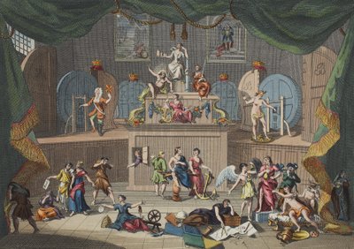 اليانصيب ، رسم توضيحي من "Hogarth Restored: The Whole Works of the William William Hogarth الشهير ، الذي نقشه توماس كوك" ، الحانة. 1812 (نقش يدوي) بواسطة وليام هوغارث