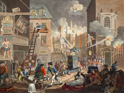 The Times، Plate I، Illustration from &39;Hogarth Restored: The Whole Works of the William William Hogarth، re-eng نقشها Thomas Cook&39;، pub. 1812 (نقش يدوي) بواسطة وليام هوغارث