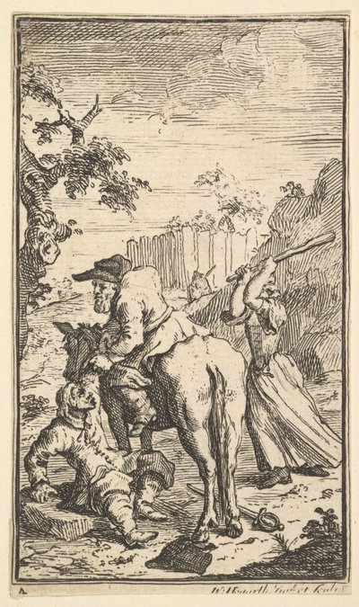 Trulla مهاجمة Hudibras سبعة عشر توضيحات صغيرة لصموئيل بتلر Hudibras ... ، 1721-26. بواسطة وليام هوغارث