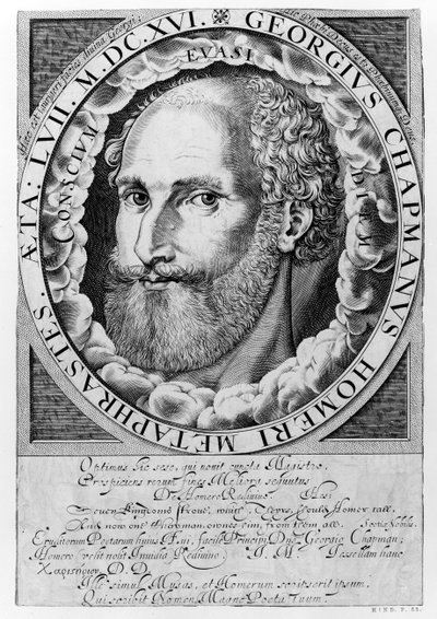 صورة لجورج تشابمان (c.1559-1634) c.1609-10 بواسطة وليام هول