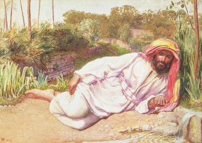 استراحة عربية بواسطة تيار ، 1854 بواسطة وليام هولمان هانت