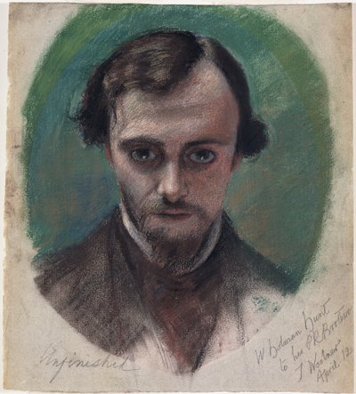 صورة لدانتي غابرييل روسيتي (1828-1882) 1853 (باستيل وطباشير ملونة على ورق) بواسطة وليام هولمان هانت