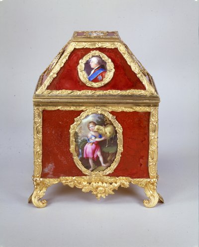 النعش جورج الثالث يحتوي على ساعة حافة بطريقة جيمس كوكس ، c.1770 بواسطة وليام هوبكنز كرافت