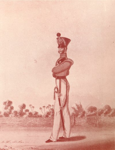 ضباط مشاة جيش مدراس الخفيفة ، c1837-1843 ، 1909 بواسطة وليام هونسلي