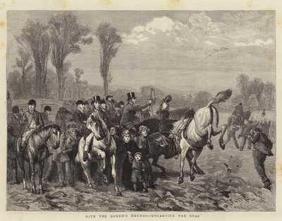 مع كلاب الصيد ، Uncarting the Stag بواسطة وليام الثالث بروملي