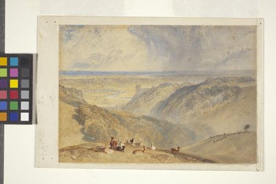 Arundel On The River Arun ، بعد JMW Turner (ألوان مائية وغواش على ورق أبيض باهت) بواسطة وليام الثاني وارد