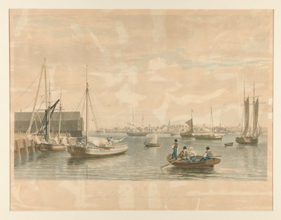 بوسطن. / From the Ship House، West End of the Navy Yard. / من بيت السفن ، الطرف الغربي للبحرية بواسطة وليام جيمس بينيت