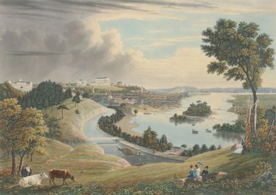 ريتشموند: من التل فوق محطات المياه ، تم نشره عام 1834. بواسطة وليام جيمس بينيت