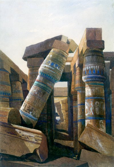 قاعة الأعمدة ، كارناك ، 1839 بواسطة وليام جيمس مولر