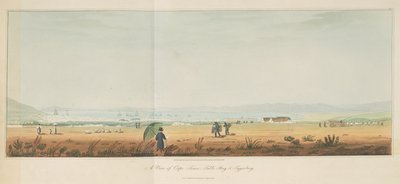 منظر لكيب تاون وتابل باي وتيغيربيرج ، من Travels in the Interior of Southern Africa ، المجلد. 1 بواسطة وليام جون (بعد) بورشل