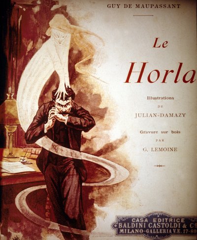 غلاف "" The Horla "لغي دي موباسان. رسم ويليام جوليان دمازي (1865-1910). بواسطة وليام جوليان دمازي